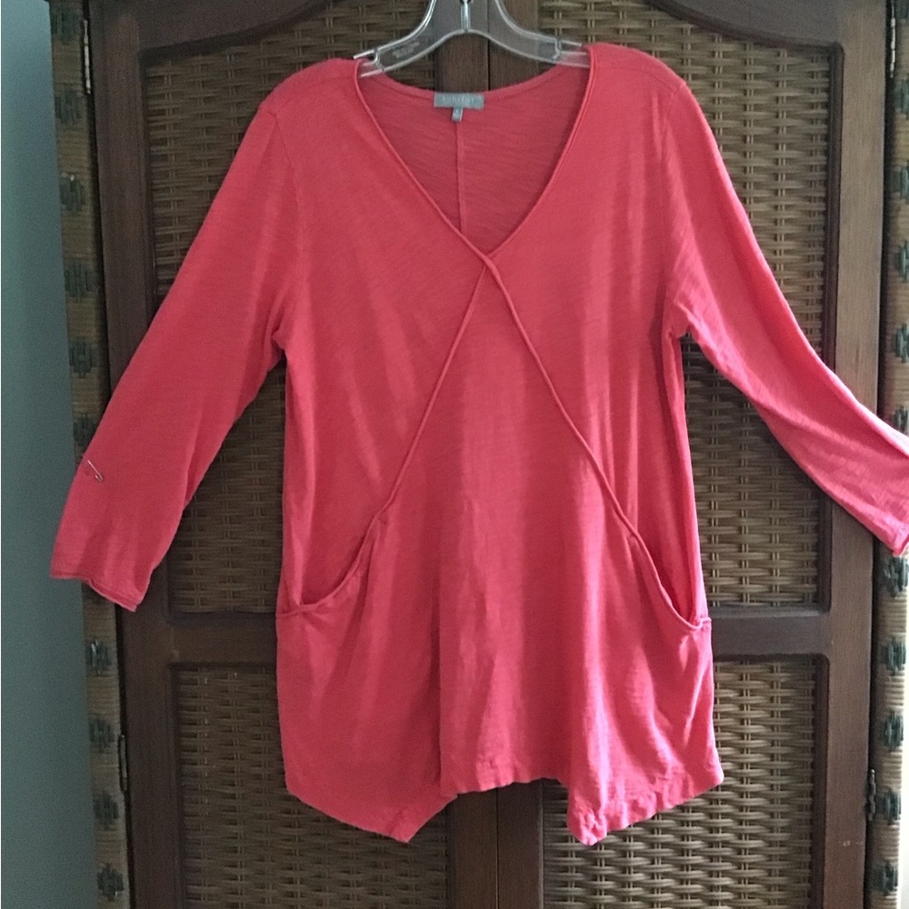 Habitat Coral pink Asymmetrical Tunic Top